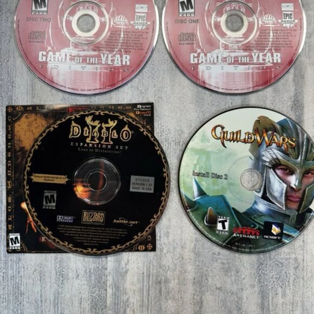 Big Vintage PC Computer Game Lot Working Tested Loose